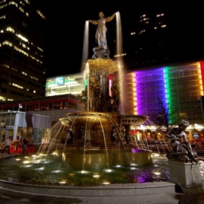 Fountain Square at Night III