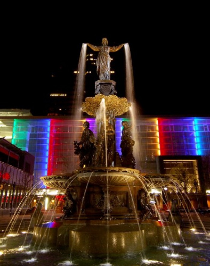 Fountain Square at Night II
